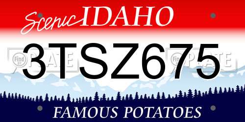 3TSZ675 Idaho License Plate