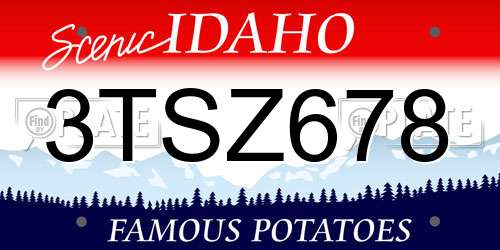 3TSZ678 Idaho License Plate