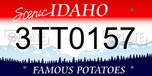3TT0157 Idaho License Plate