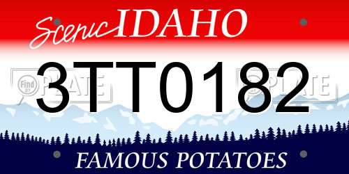 3TT0182 Idaho License Plate