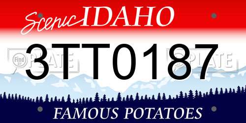 3TT0187 Idaho License Plate