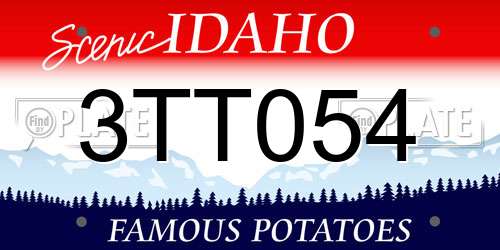 3TT054 Idaho License Plate
