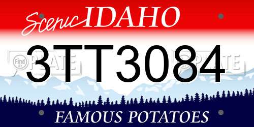 3TT3084 Idaho License Plate