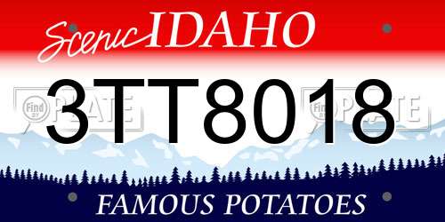 3TT8018 Idaho License Plate