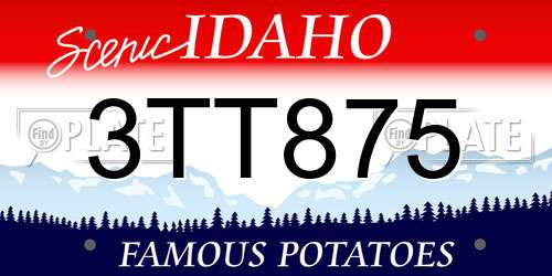 3TT875 Idaho License Plate
