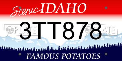 3TT878 Idaho License Plate