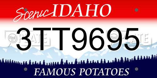 3TT9695 Idaho License Plate