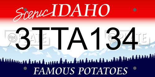 3TTA134 Idaho License Plate