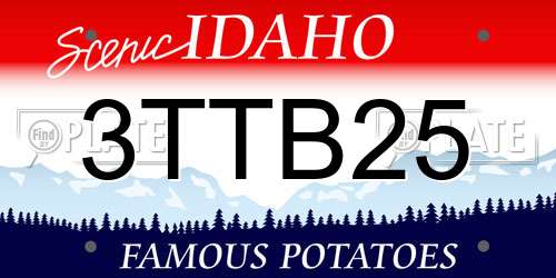 3TTB25 Idaho License Plate