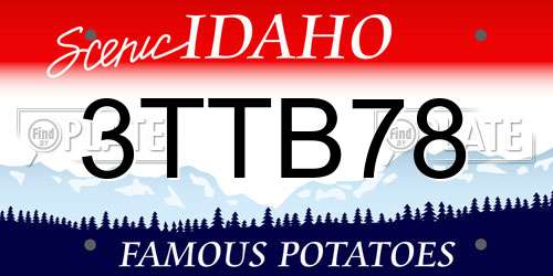 3TTB78 Idaho License Plate