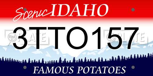 3TTO157 Idaho License Plate