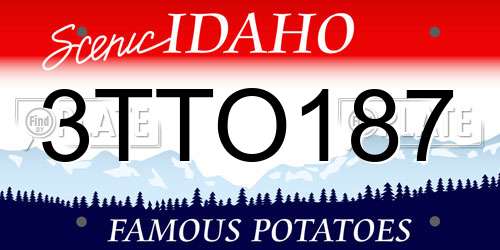 3TTO187 Idaho License Plate