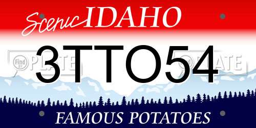 3TTO54 Idaho License Plate