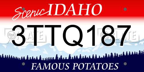 3TTQ187 Idaho License Plate