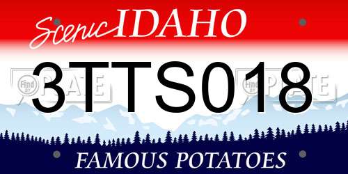 3TTS018 Idaho License Plate