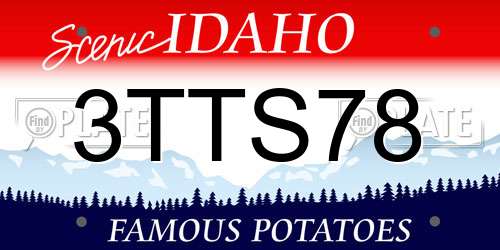 3TTS78 Idaho License Plate