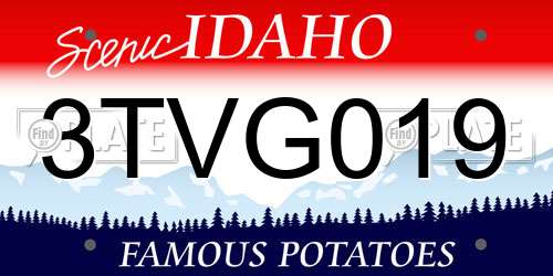 3TVG019 Idaho License Plate