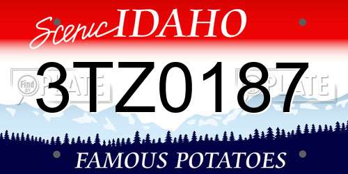 3TZ0187 Idaho License Plate