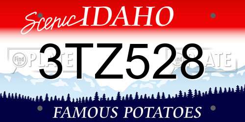 3TZ528 Idaho License Plate