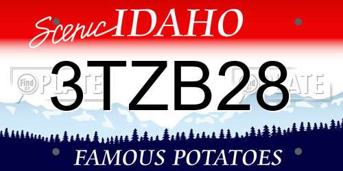 3TZB28 Idaho License Plate