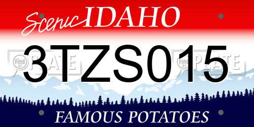 3TZS015 Idaho License Plate