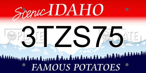 3TZS75 Idaho License Plate