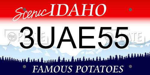 3UAE55 Idaho License Plate