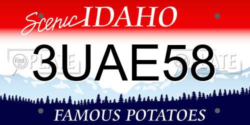 3UAE58 Idaho License Plate