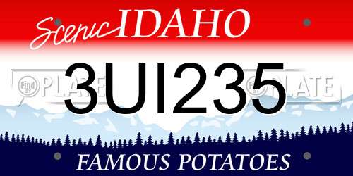 3UI235 Idaho License Plate