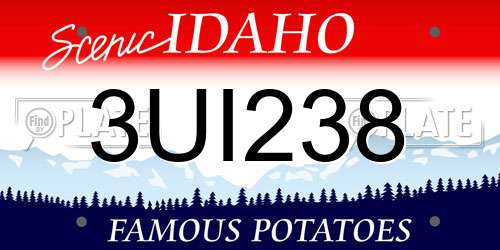 3UI238 Idaho License Plate