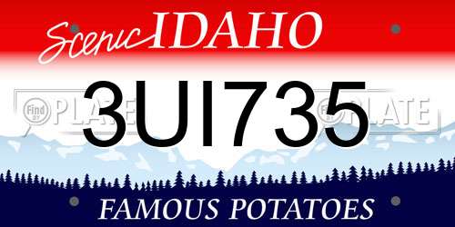 3UI735 Idaho License Plate