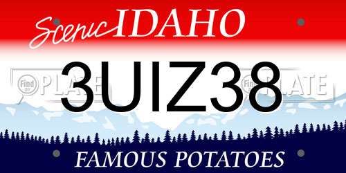 3UIZ38 Idaho License Plate