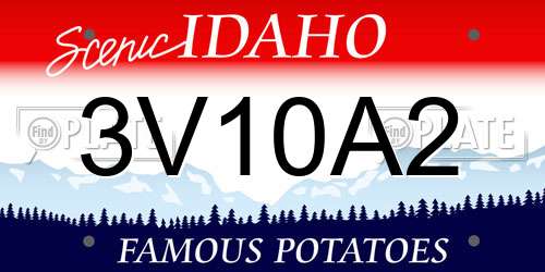 3V10A2 Idaho License Plate