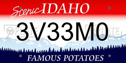 3V33M0 Idaho License Plate