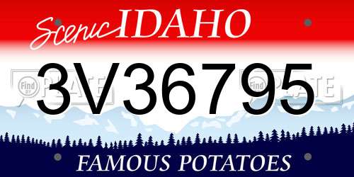 3V36795 Idaho License Plate