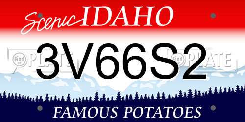 3V66S2 Idaho License Plate