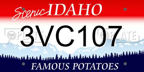 3VC107 Idaho License Plate