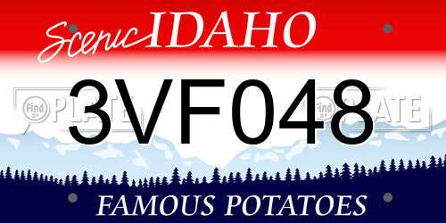 3VF048 Idaho License Plate