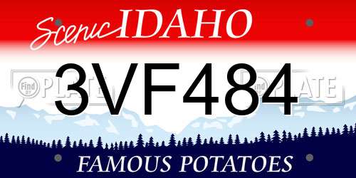 3VF484 Idaho License Plate