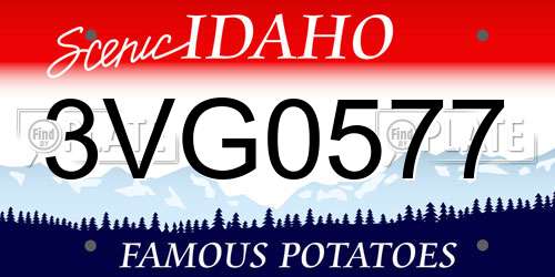 3VG0577 Idaho License Plate