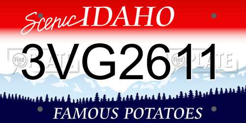 3VG2611 Idaho License Plate