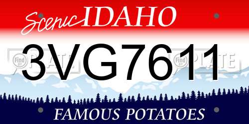 3VG7611 Idaho License Plate