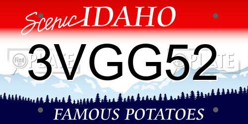 3VGG52 Idaho License Plate