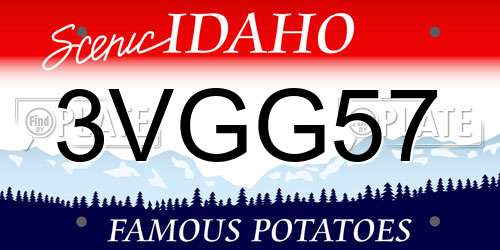3VGG57 Idaho License Plate