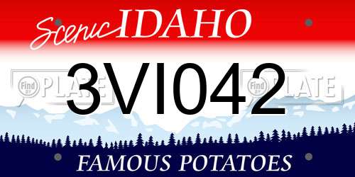 3VI042 Idaho License Plate