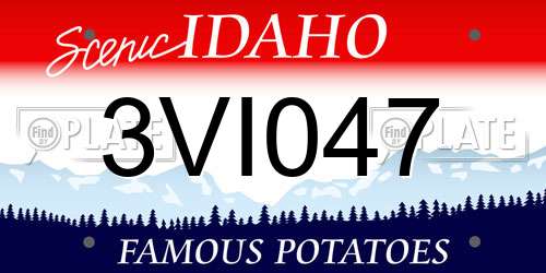 3VI047 Idaho License Plate