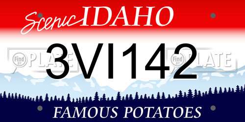 3VI142 Idaho License Plate