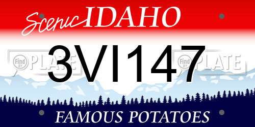 3VI147 Idaho License Plate