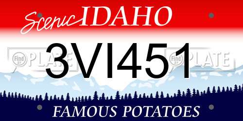 3VI451 Idaho License Plate