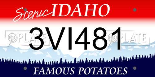 3VI481 Idaho License Plate